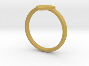 Simple heart ring  in Tan Fine Detail Plastic