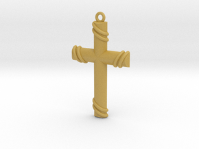 cross pendant in Tan Fine Detail Plastic