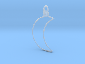 Moon Pendant - Keychain in Tan Fine Detail Plastic