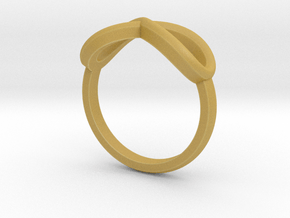 Simple infinity ring  in Tan Fine Detail Plastic