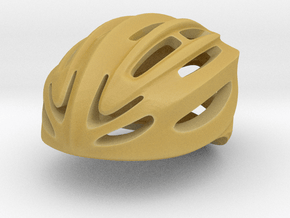 1:12 Bicycle Helmet in Tan Fine Detail Plastic