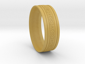 Wedding Gold Ring KTWR01 in Tan Fine Detail Plastic: 8 / 56.75