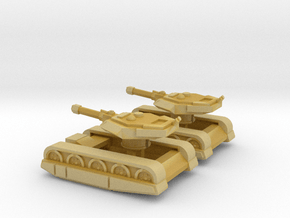 2x Erets Mk1 Battle Tank (one medevac) in Tan Fine Detail Plastic