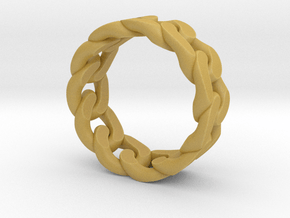 Chain Ring in Tan Fine Detail Plastic