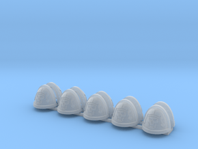 10 Imperial Jesters Shoulder pads in Clear Ultra Fine Detail Plastic