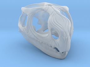 Tuatara Skull Pendant in Clear Ultra Fine Detail Plastic