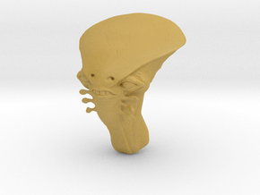 funky alien head in 1/6 scale in Tan Fine Detail Plastic