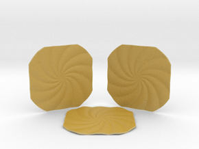 Spiral Coasters in Tan Fine Detail Plastic
