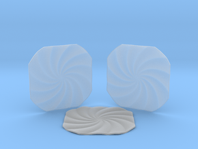 Spiral Coasters in Clear Ultra Fine Detail Plastic