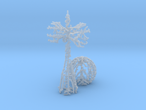 Organic Tree Kendama in Clear Ultra Fine Detail Plastic