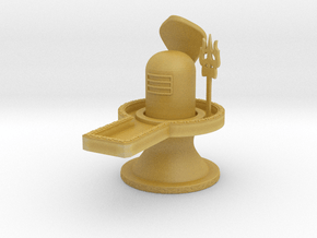 Lord Shiva Lingam Free 3D Model STL-KtkaRaj in Tan Fine Detail Plastic