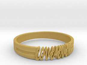 Love Forever Ring 3D Model STL KTkaRAJ in Tan Fine Detail Plastic