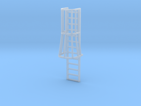 1/64 "S" Scale Ladder Cage with Taper   in Clear Ultra Fine Detail Plastic