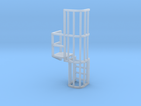 Ladder Cage Platform Left in Clear Ultra Fine Detail Plastic