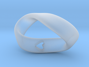 Mobius Heart D1 in Clear Ultra Fine Detail Plastic