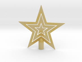 Star tree topper Christmas -Medium 16cm 6¼" Strong in Tan Fine Detail Plastic