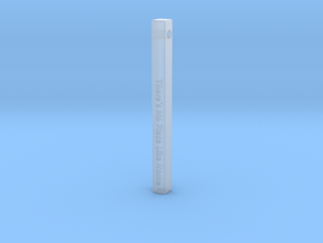 Vertical Bar Pendant "There’s no place like home" in Clear Ultra Fine Detail Plastic