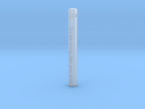 Vertical Bar Pendant "You are strong than your thi in Clear Ultra Fine Detail Plastic