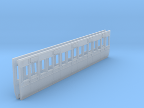 GWR carriage sides S3  third in Clear Ultra Fine Detail Plastic