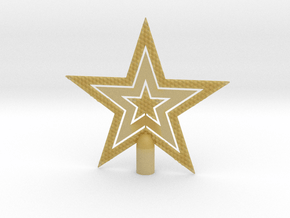 Star Glisten Tree Topper - 16cm 6¼" in Tan Fine Detail Plastic