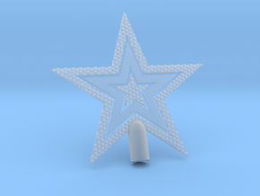 Star Glisten Tree Topper - 10cm 4"  in Clear Ultra Fine Detail Plastic