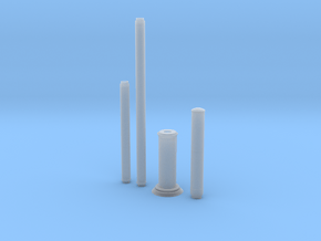 Small Cell Wireless Network Pole 1:24 Scale in Clear Ultra Fine Detail Plastic