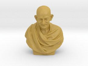 Gandhi bust in Tan Fine Detail Plastic