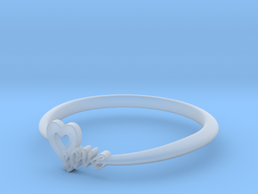 KTFRD01 Heart LOVE Fancy Ring design in Clear Ultra Fine Detail Plastic