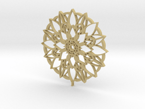 Mandala Pendant in Tan Fine Detail Plastic