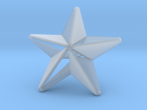 Five pointed star earring - Medium Large 3cm in Clear Ultra Fine Detail Plastic