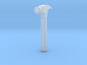  Low Poly Hammer in Clear Ultra Fine Detail Plastic