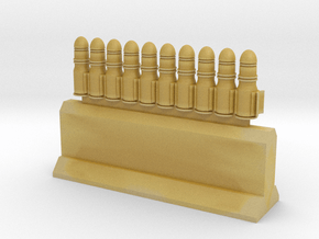 Cannon Shell 0.275"/7mm clip of 10 in Tan Fine Detail Plastic