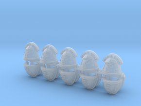 15 Imperial Jesters Shoulder pads - 10 Normal pads in Clear Ultra Fine Detail Plastic