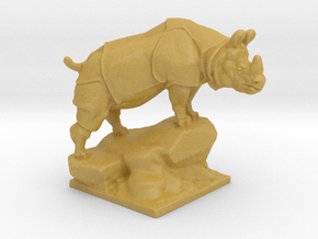 Rhinoceros in Tan Fine Detail Plastic