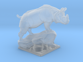 Rhinoceros in Clear Ultra Fine Detail Plastic