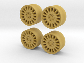 Police Dodge Charger wheels 1/64 in Tan Fine Detail Plastic