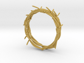 barbed ring in Tan Fine Detail Plastic