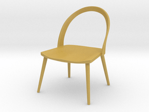 1:24 Minimalist Chair Version 'A' for Dollhouses in Tan Fine Detail Plastic