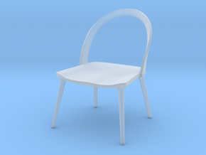 1:24 Minimalist Chair Version 'A' for Dollhouses in Clear Ultra Fine Detail Plastic