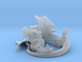 Finned Dragon in Clear Ultra Fine Detail Plastic