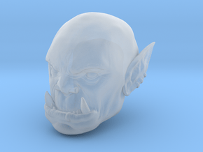 Orc Warlord Head in Clear Ultra Fine Detail Plastic