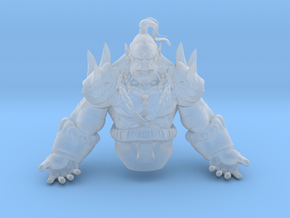 Orc Hero Warlord in Clear Ultra Fine Detail Plastic