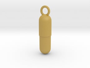 Cosplay Charm - Pill (style 2) in Tan Fine Detail Plastic