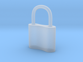 Cosplay Charm - Small Padlock in Clear Ultra Fine Detail Plastic