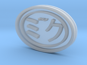 Miku Emblem in Clear Ultra Fine Detail Plastic