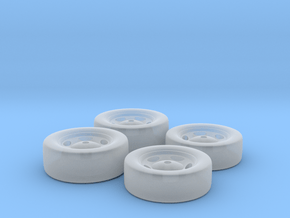 wheels for the 1:32 Brubaker Box in Clear Ultra Fine Detail Plastic