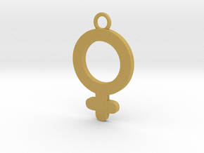 Cosplay Charm - Venus/Female Symbol (style 2) in Tan Fine Detail Plastic