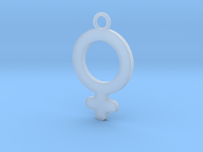 Cosplay Charm - Venus/Female Symbol (style 2) in Clear Ultra Fine Detail Plastic