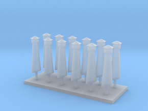 YV Station Smoke Stacks in Clear Ultra Fine Detail Plastic