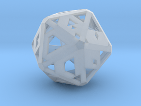 Future-Proof Hollow D20 in Clear Ultra Fine Detail Plastic